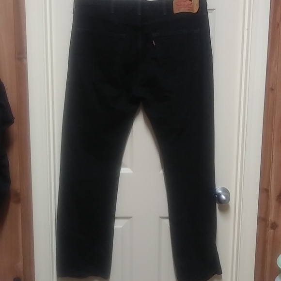 Levis 501 Button Fly Black Jeans W38 L32 - Picture 2 of 6
